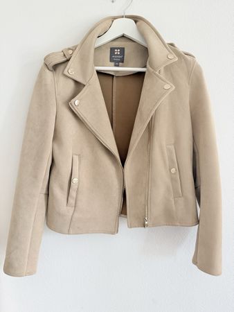 Mango Bikerjacke Veloursoptik XS