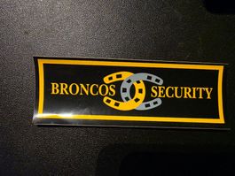 Abziehbild Broncos Security 11 cm x 4 cm