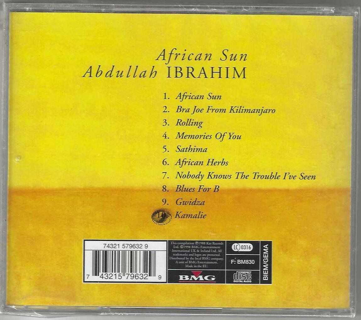 CDs: Abdullah Ibrahim – African Sun - Neue – Neu und originalverpackt aus Genève von CDLPBookS 1