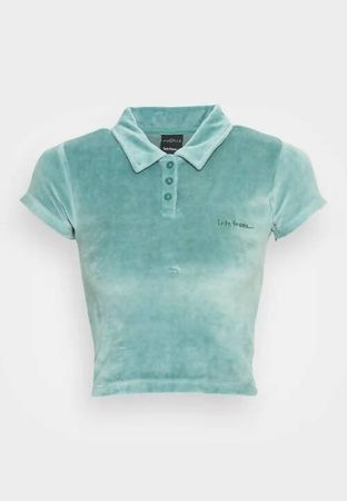 iets frans Poloshirt / Top - türkis - Grösse S
