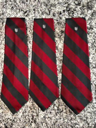 3x Vintage Krawatte mit Wappen, Terylene, Swiss Made 60er
