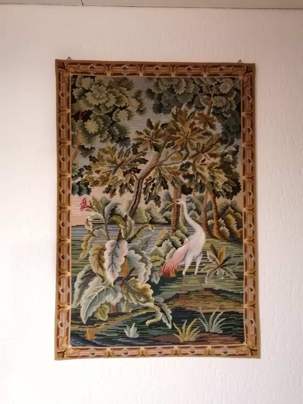 Foto & Immagini: Gobelinbild Kranich unter Bäumen – Usato da Jona venduto da Uufruumi