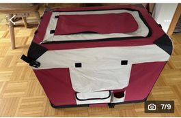 BOX für Tiere rot/beige