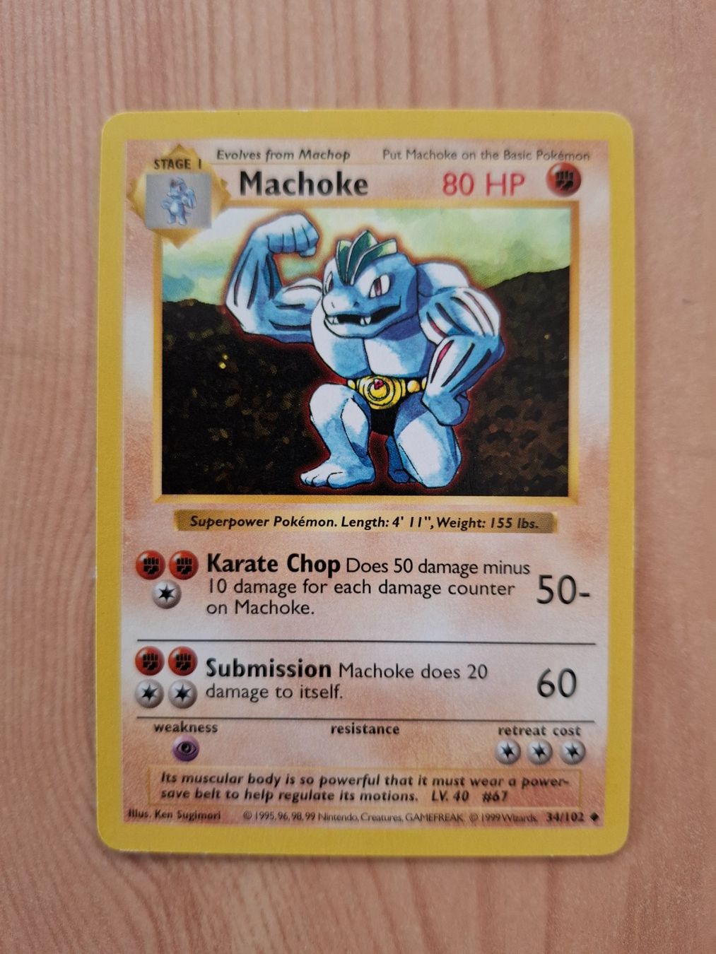 Pokémon Carte collezionabili: Pokemon Machoke Base Set Shadowless 34/102 – Usato da Giornico venduto da ale_lc8k