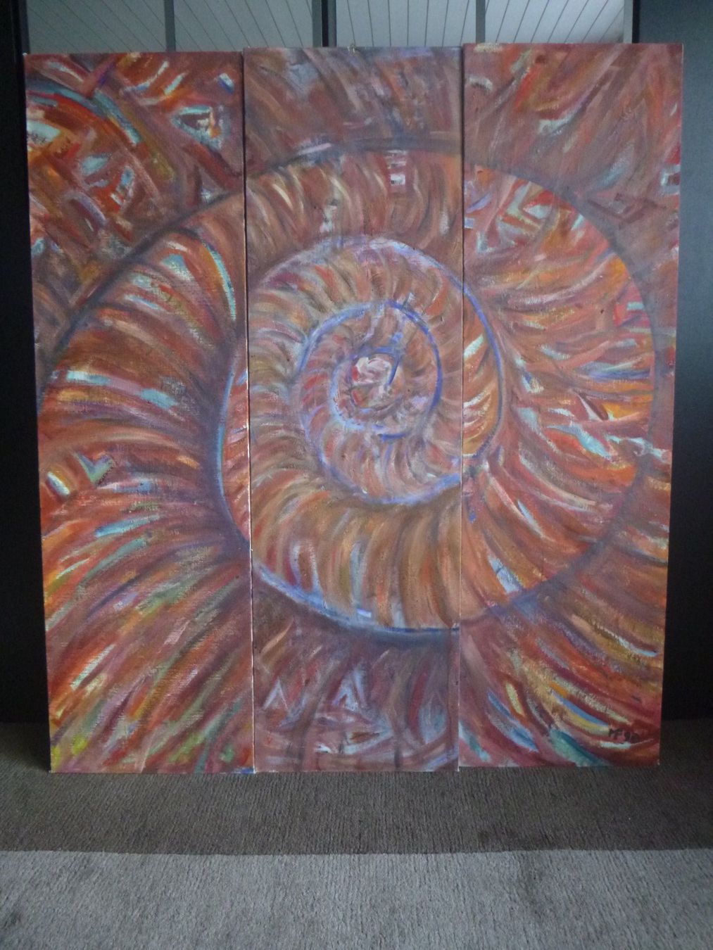 Foto & Immagini: Triptychon - Spirale - Pigmente auf Kaseingrund – Usato da Diessenhofen venduto da farbschatten