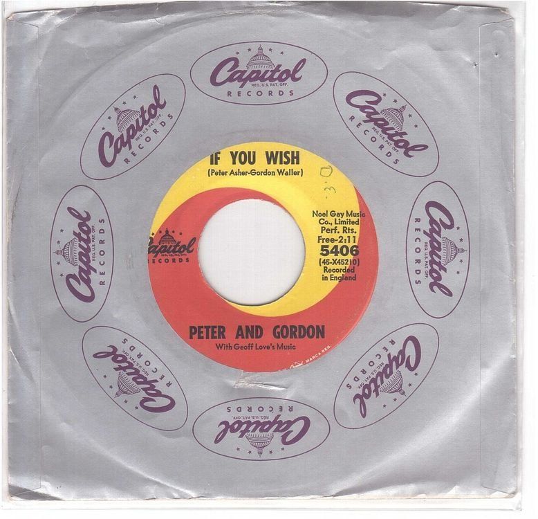 Dischi in vinile: Single7  Peter and Gordon  --  If you wish – Usato da Oberwil (Dägerlen) venduto da asteng