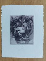 Exlibris Augustinas Burba - Original Radierung Erotik sign.