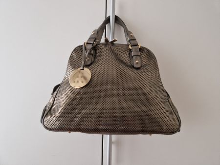 Borsa a mano Giorgio Armani in pelle traforata dorata