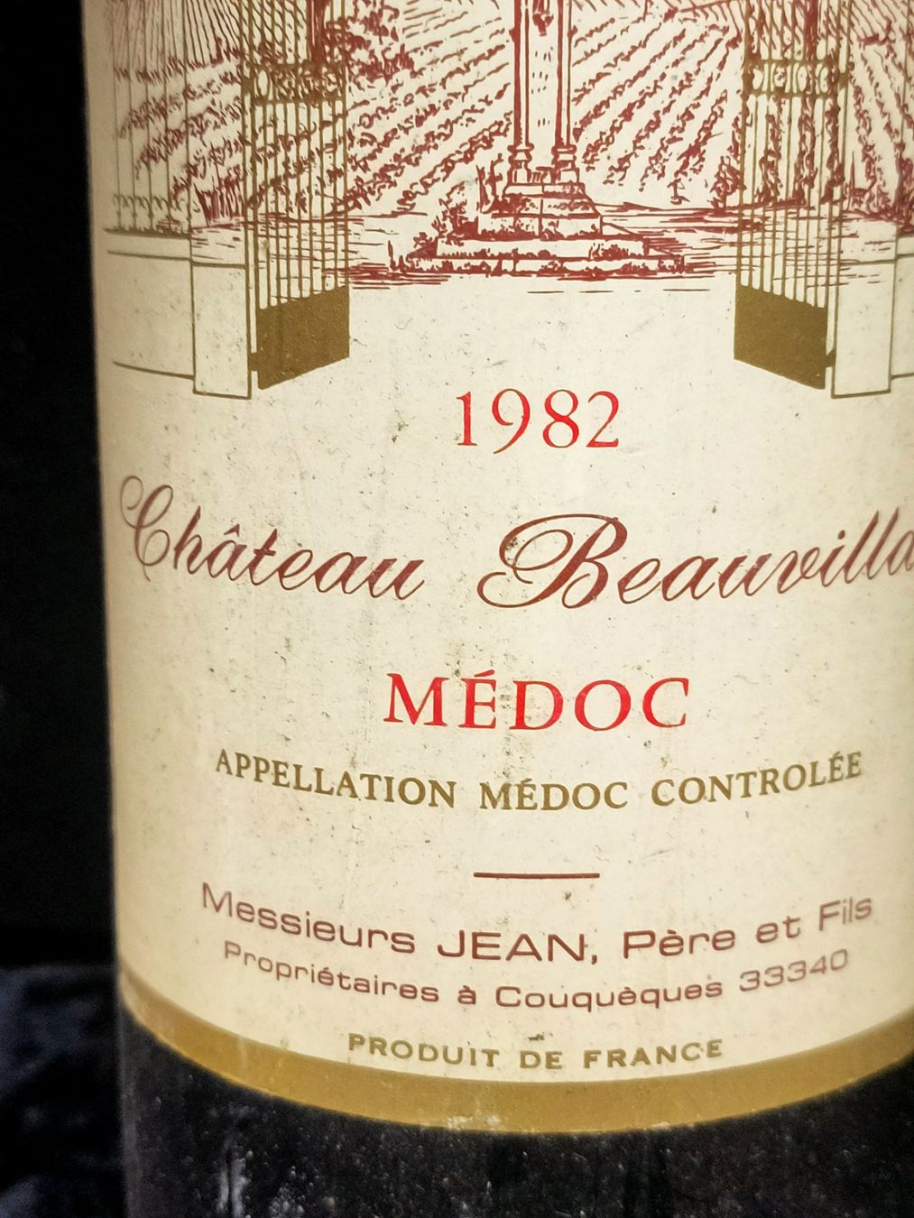 Wein: 2 BOUTEILLES CHÂTEAU BEAUVILLAGE 1982 – Neu (gemäss Beschreibung) aus Genève von Leboucheoreilles 5