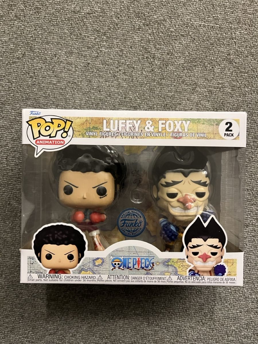 Funko Statuette: Funko Pop Animation One Piece - Luffy & Foxy 2-Pack – Nuovo e nell'imballaggio originale da Stäfa venduto da greety1981