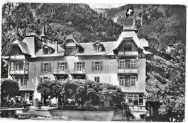 Melchtal Hotel Alpenhof Post mit Hotelstempel
