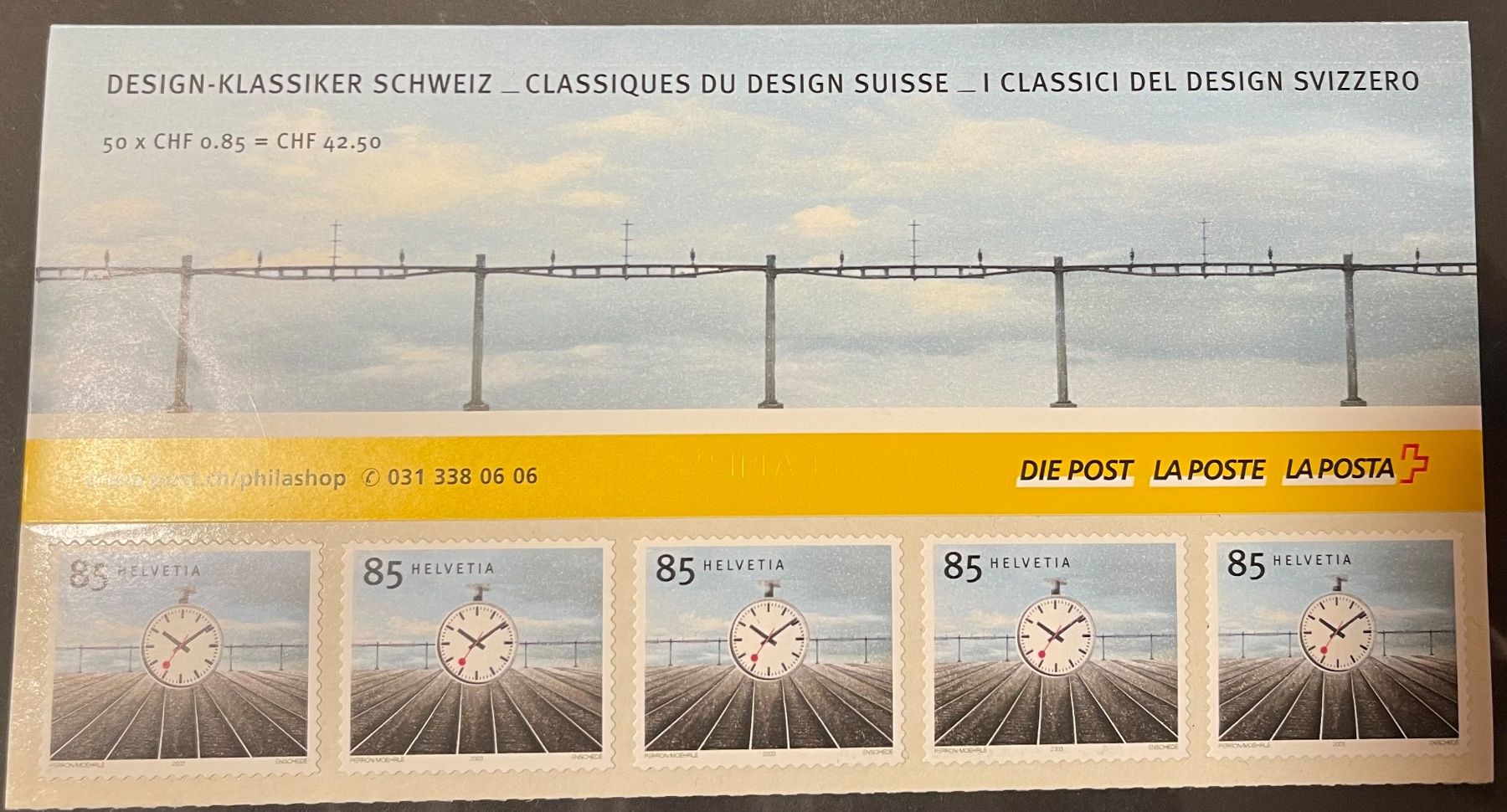 Tutti i francobolli: Design Klassiker  Bahnhofsuhr Teilbogen – Nuovo (secondo la descrizione) da Grafenort venduto da Solar11