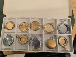 Lot de 10 boîtes de montre de poche pour quartz