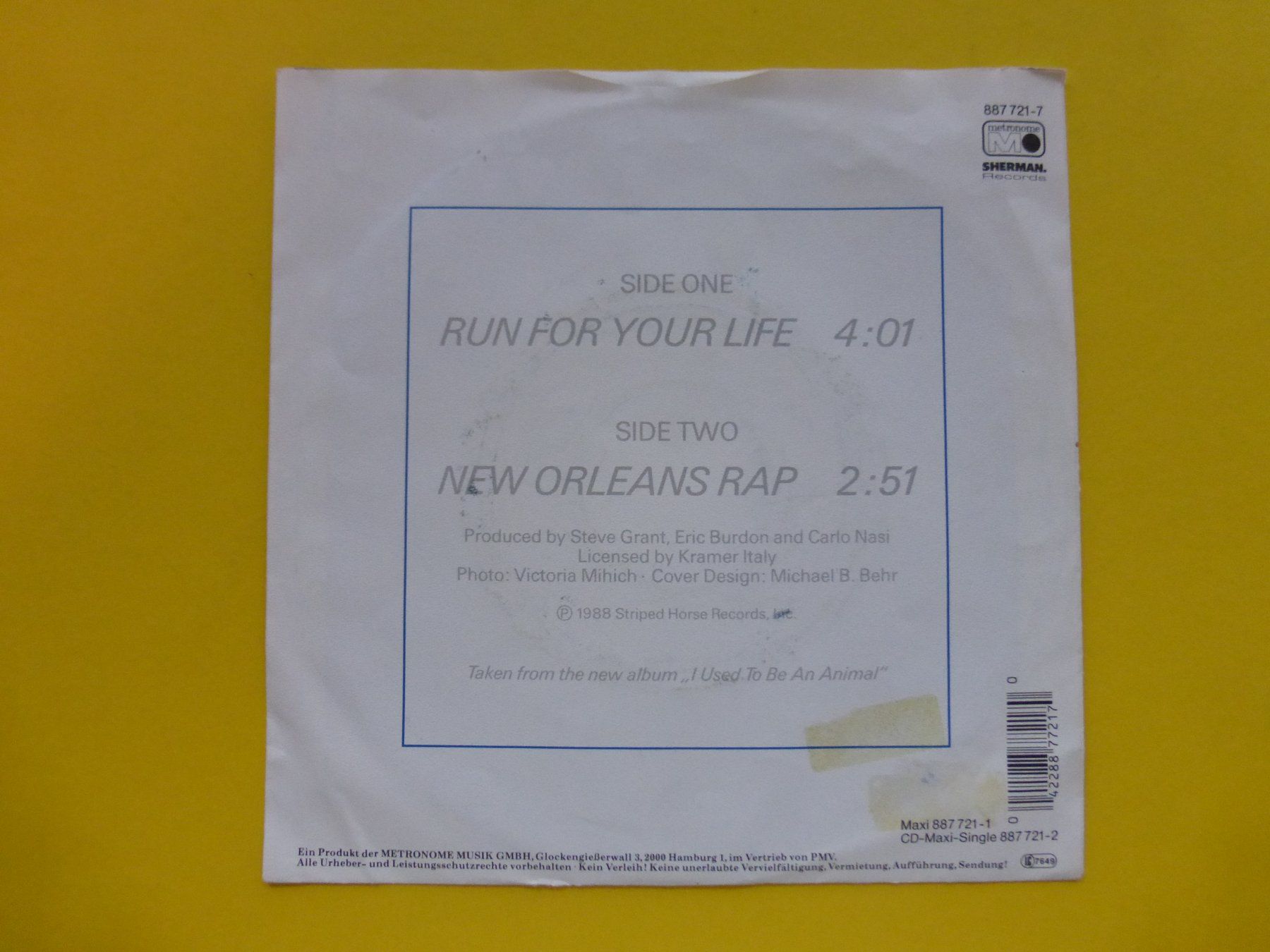 Dischi in vinile: Eric Burdon – Run For Your Life – Usato da Zürich venduto da Swiss57 1