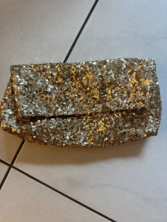 Goldene Pailetten Clutch