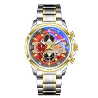 ⌚ Herrenuhr Sportuhr Bicolor Rot Quarz Wasserdicht NEU