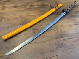 Katana Schwert mit Scheide 99cm Beige-Kadmiumgelb XL NEU