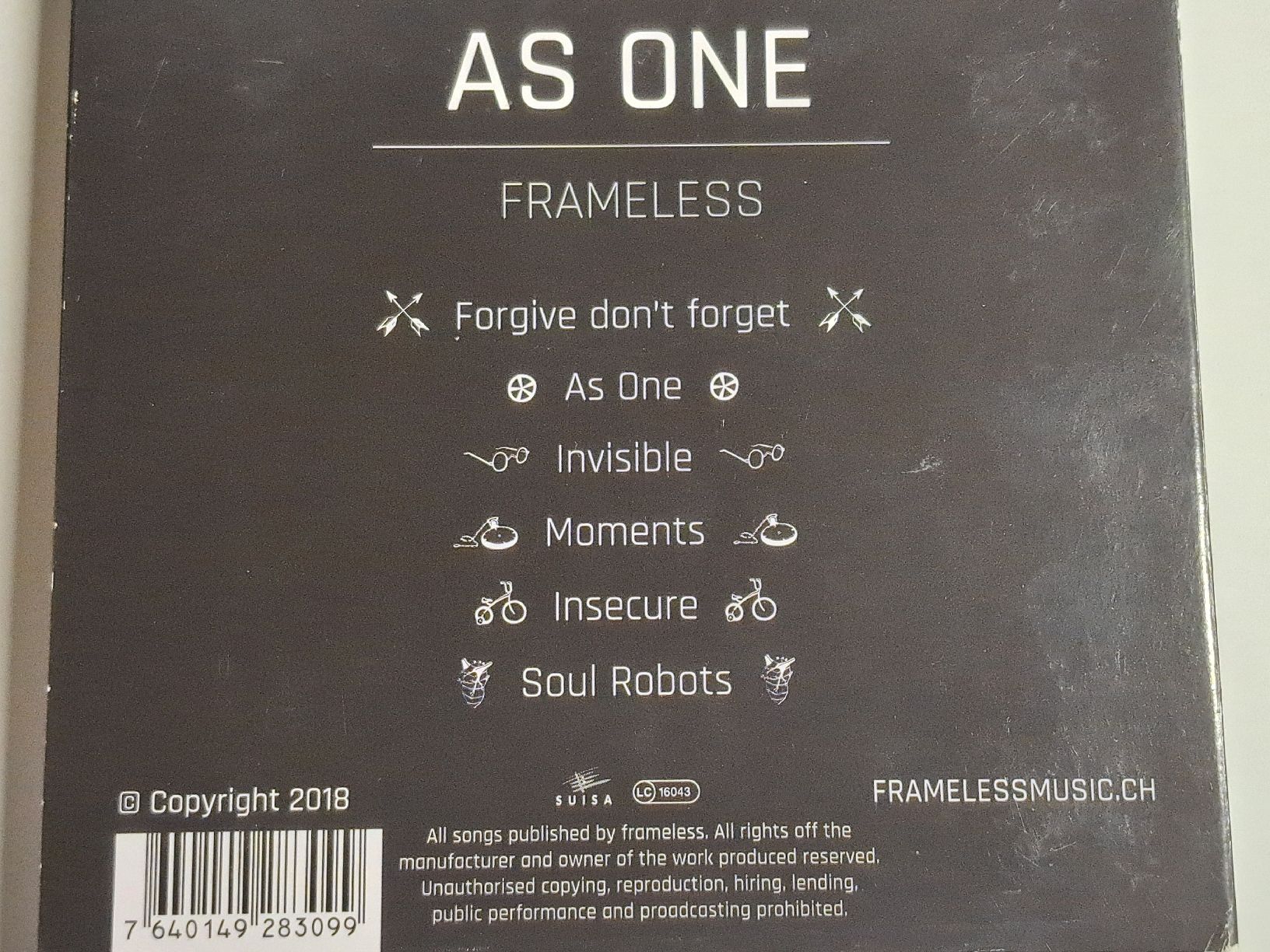 CDs: FRAMELESS - As One – Gebraucht aus Wichtrach von LuckyLuke69 2
