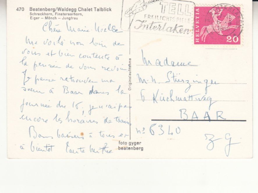 Cartes postales: Beatenberg Talblick 1968 – D'occasion à Bürglen TG par StampGraf 1