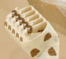 5x Musselin Lätzchen-Ultraweich-Saugfähig-Druckknopf-38x28cm