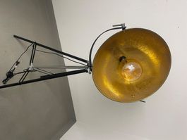 Stehlampe, Bogenlampe, neuwertig, schwarz/gold, Top Zustand