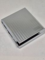 Vintage Zigarettenetui aus silbernem Metall, neu