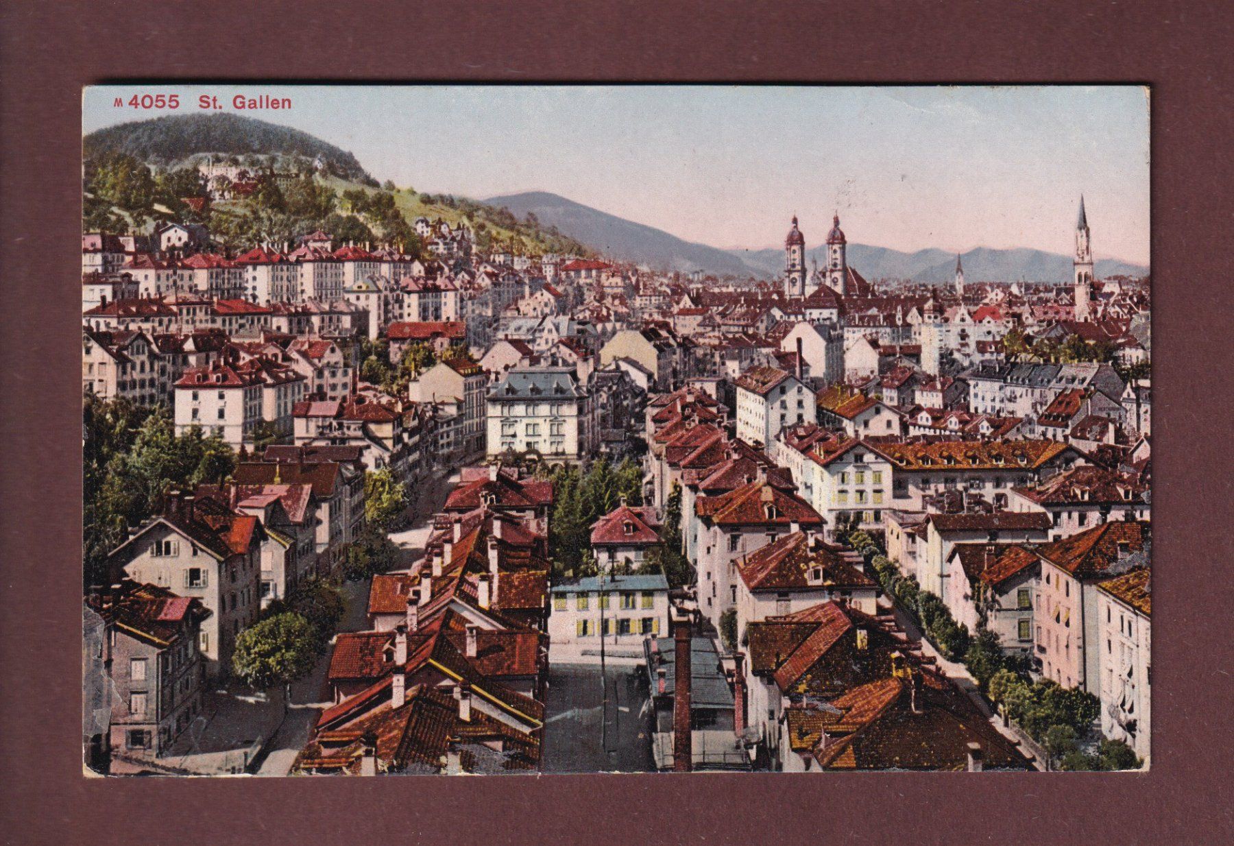 Cartoline postali: ST. GALLEN - Teilansicht - 1914 – Usato da Pully venduto da nicecards