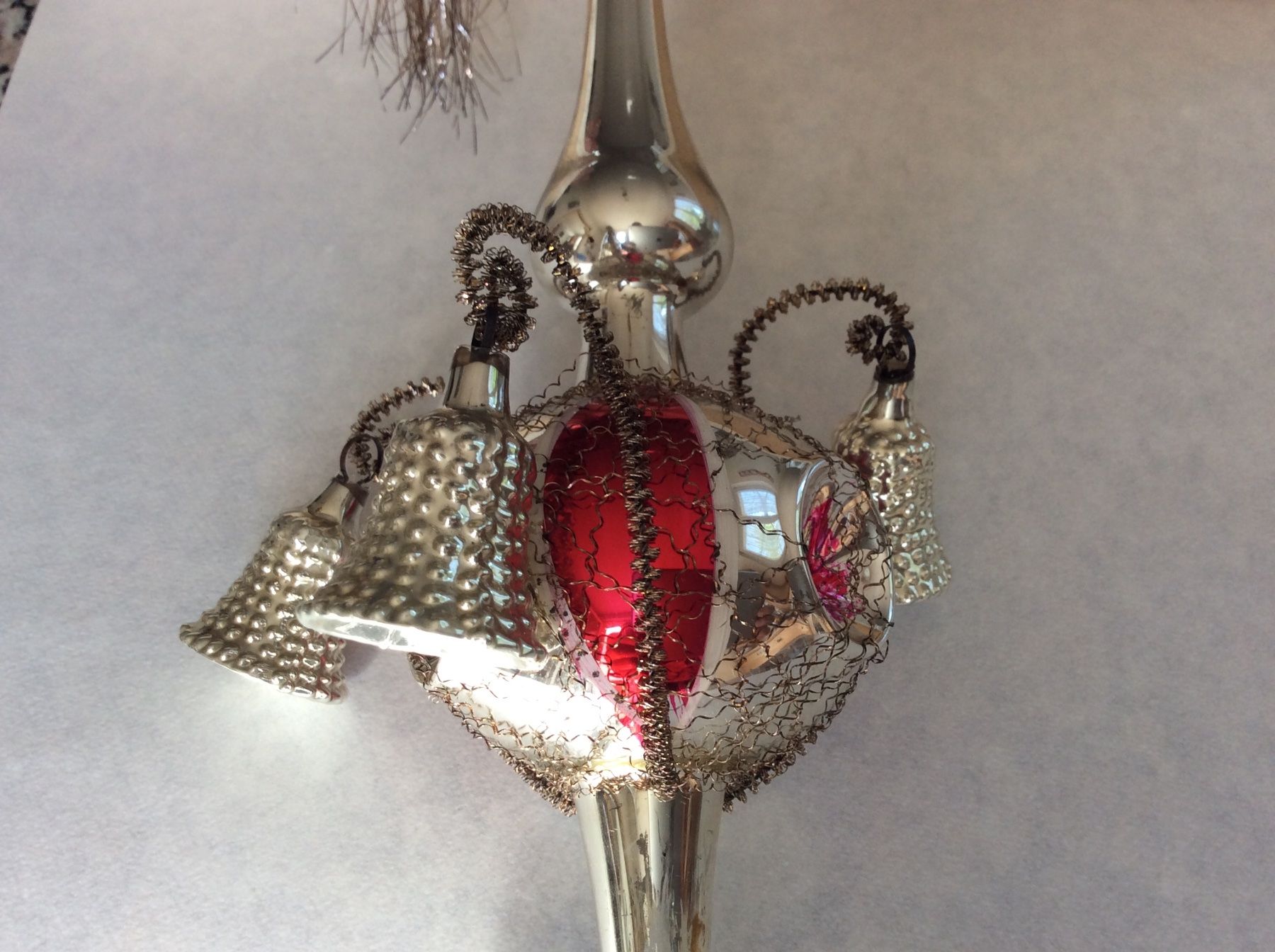 Tutte le decorazioni: Vintage Christbaumspitze Glas mit Glocken – Usato da Birwinken venduto da chez-erna 1