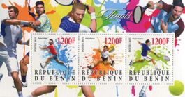 Block Tennis. Roger Federer, Rafael Nadal. Benin.