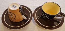 26-tlg Vintage Kaffee & Espressoservice „Hues 'N Brews“ Set