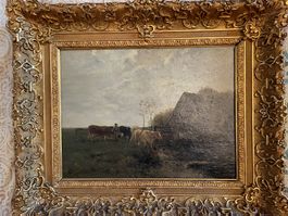Top Gemälde - Etikette bez. Riemsdijk - Prunkrahmen!