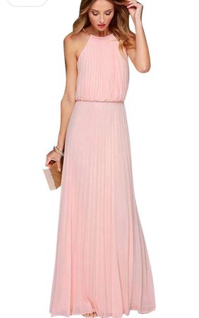 Sommerliches Maxikleid, Gr. S, zartrosa, neuwertig!