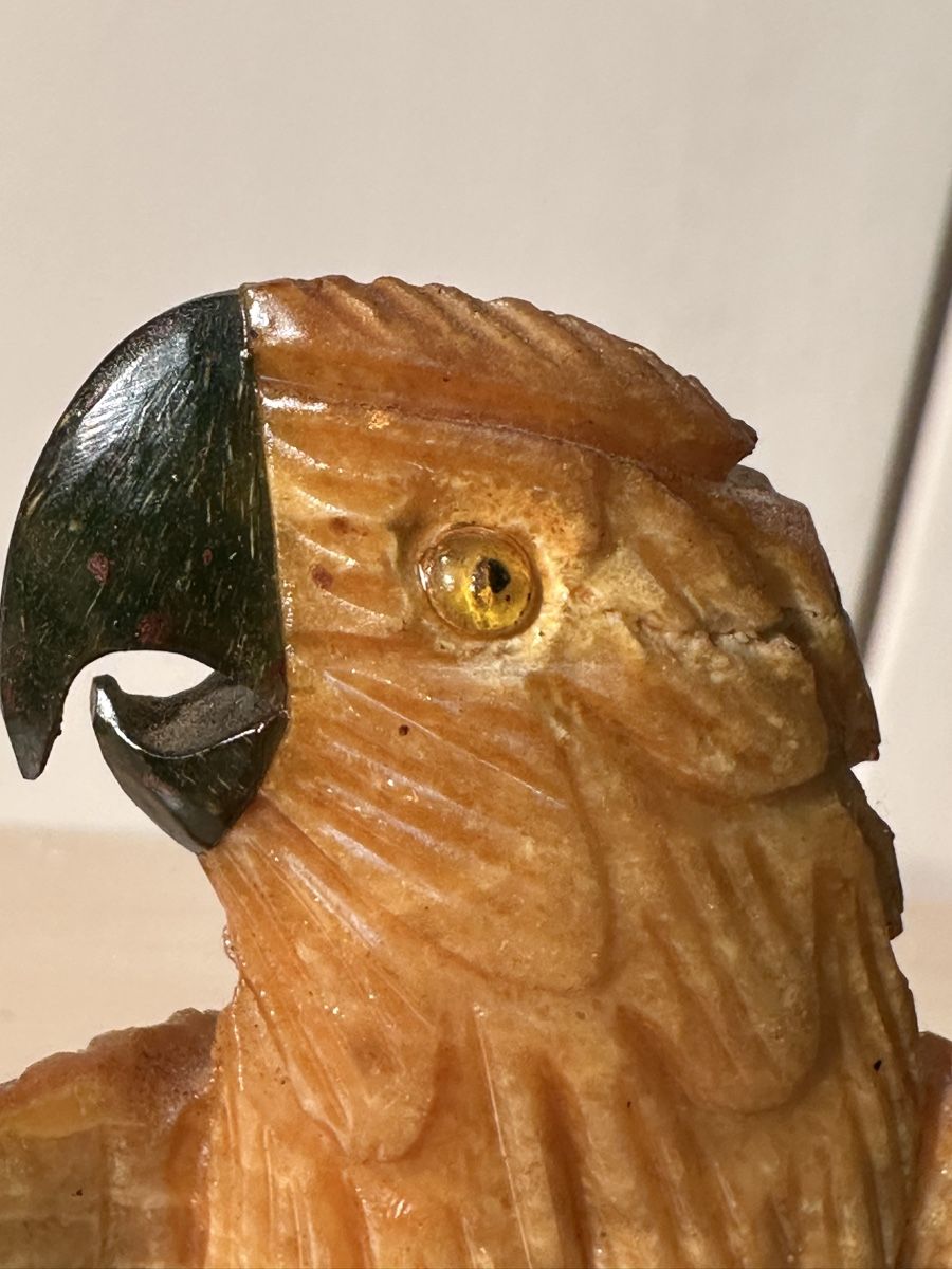Tutte le decorazioni: Perroquet sculpté, albâtre, vintage, déco – Usato da Lausanne venduto da artnouveau04 5