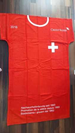 (Frotte-) Badetuch mit Schweizerkreuz und CS Emblem 80x100