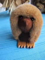 Igel aus Wildleder und Naturfell Handarbeit