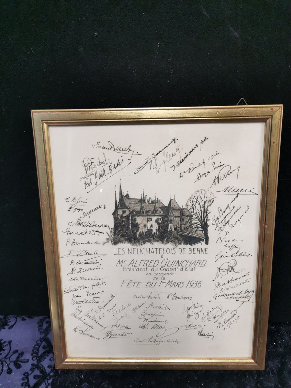 Autografi: AUTOGRAPHES LES NEUCHÂTELOIS DE BERNE 1936 – Usato da Genève venduto da Qanil77