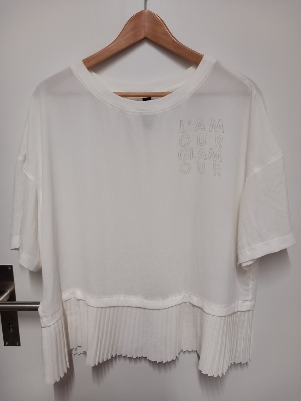 Marc Cain T-shirt: MarcCain elegantes Shirt Gr.L mit Plissee – Usato da Gwatt (Thun) venduto da umwelt-brocki 2