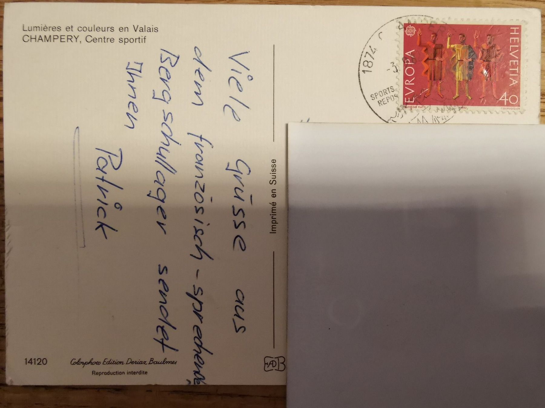 Cartoline postali: AK Champery, centre sportif, Valais / Wallis – Usato da Termen venduto da rowi13 1
