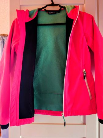 Softschelljacke leuchtpink