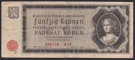 Böhmen und Mähren 50 Koruna 1940