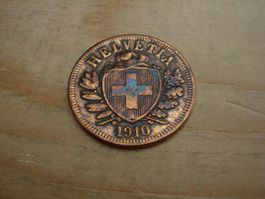 (D1) Départ 1 CHF 2 Rappen 1910