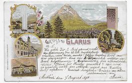 Gruss aus Glarus, 5 Ansichten um 1898