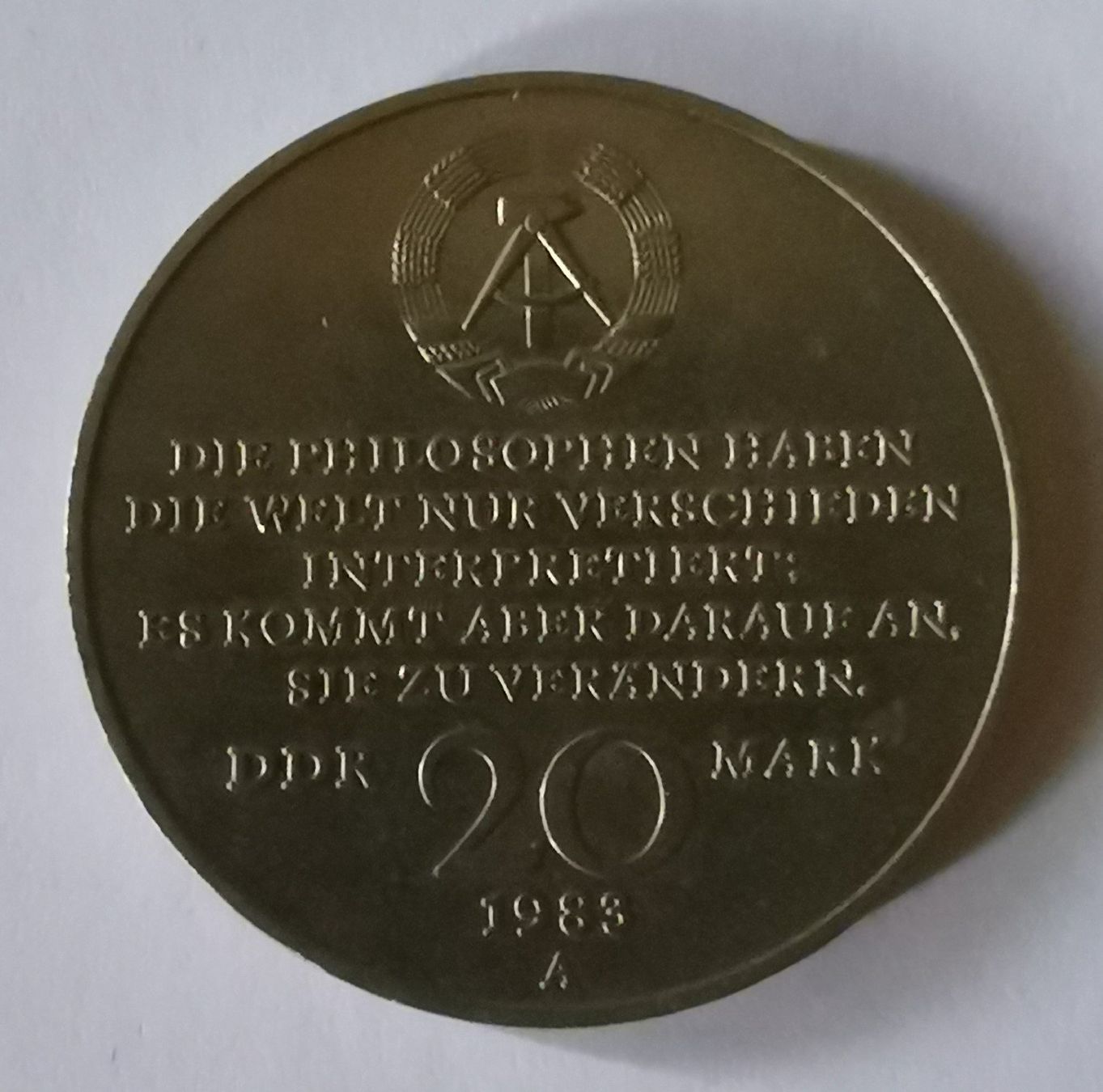 Alle Münzen: DDR 20 Mark 1983 Karl Marx – Gebraucht aus Mönchaltorf von hiukset 1