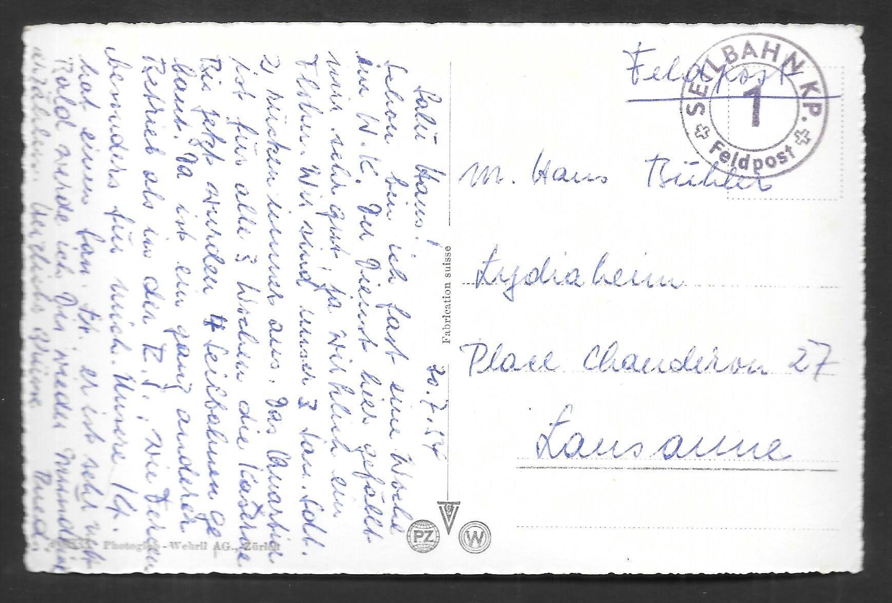 Ansichtskarten: Andermatt mit Oberalpstrasse Feldpoststempel – Gebraucht aus Olten von clotaldi 1