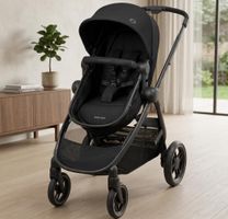 Poussette Maxi-Cosi, noire, compacte et légère, idéale pour