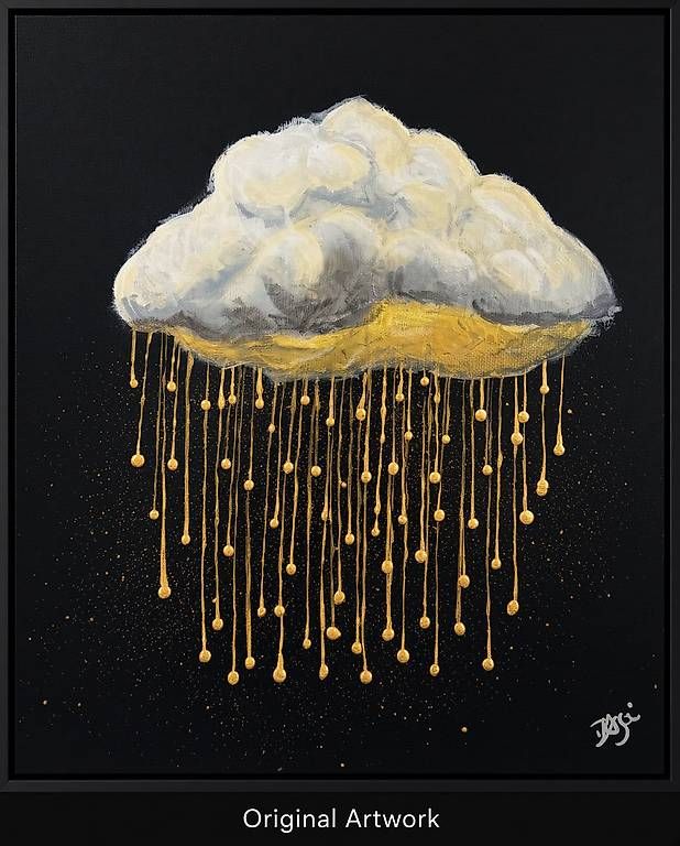 Gemälde: Acrylbild: Goldener Regen – Neu und originalverpackt aus Safenwil von car_nlh6