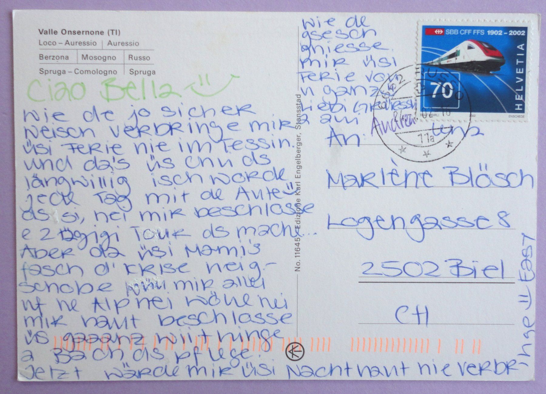 Cartoline postali: Valle Onsernone – Usato da Fétigny venduto da Billy2miny 1