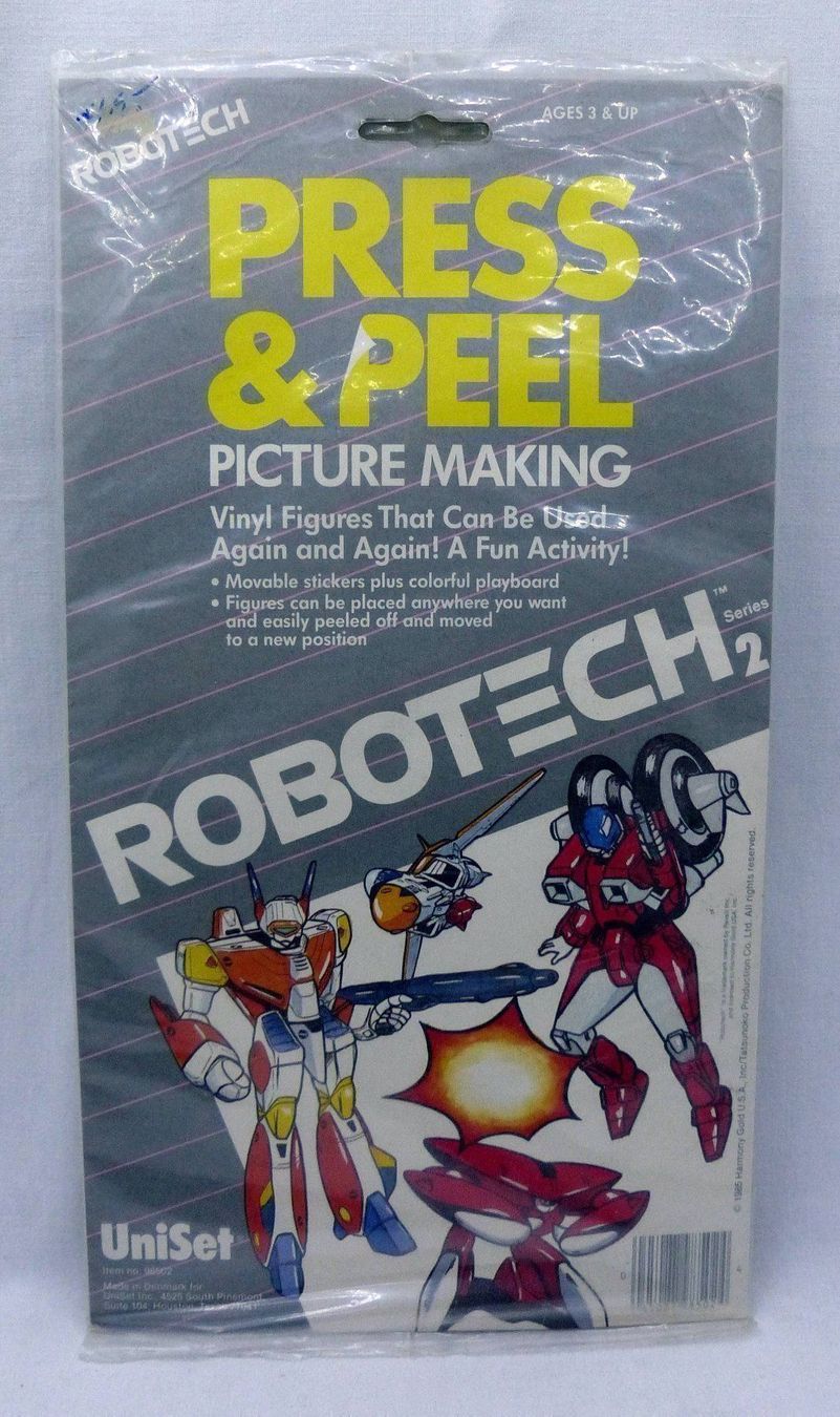 Giochi: 1985 ROBOTECH PRESS PEEL COMPLETE SERIE 1 & 2 STILL SEALED – Nuovo e nell'imballaggio originale da Lugano venduto da YouWantUS 2