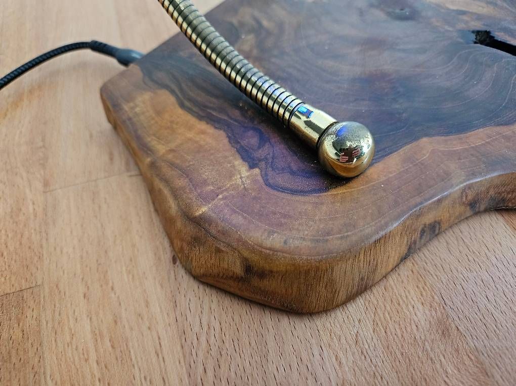 Lampade: LOGO-CLOCK - rustikale, analog-digitale Uhr aus Holz/Messing – Usato da Unterwasser venduto da mic_n5hh 8