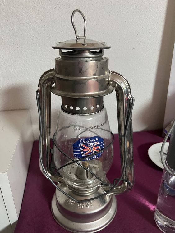 OUNONA Vintage Kerosinlampe - Winddicht Mit Lotus-Design In Bernstein